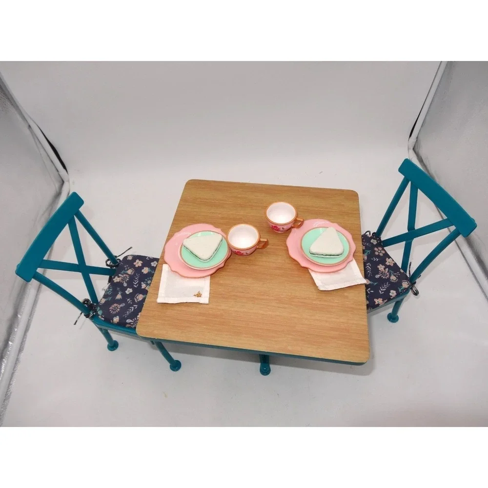 American Girl‎ Doll Teatime Table & Chairs Set Truly Me some Accessories Retired